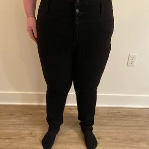 Black Buttonfly Jeans